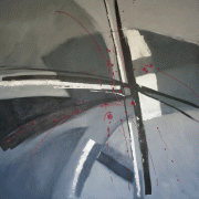 Silver, Grey and Pink oil on canvas 1000mm x 1000mm