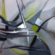 Silver, Grey and Lime oil on canvas 920mm x 1200mm