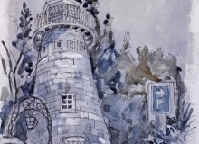 City View, Brisbane ink on paper