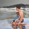 Craig and Jess at Mngazi -oil on canvas - 1010mm x 760mm
