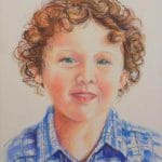 Portrait of a boy in pastel